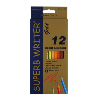 Купить Карандаши цветные 12цв. Marco «Superb Writer Gold» оптом